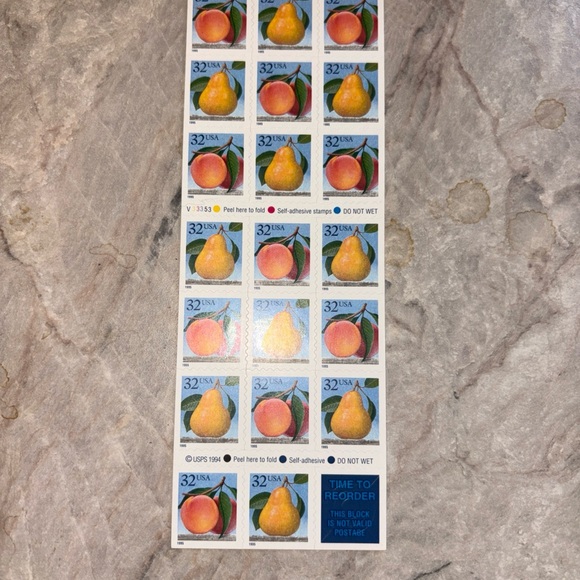 Other - Vintage 32c USA Pear Stamps Scott 2493
